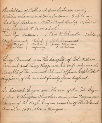 Click to view full size image
==============
Captain Sally Louisa Tompkins Genealogy Book, Page 8
THIS HAS BEEN DONATED TO THE VIRGINIA MUSEUM OF HISTORY & CULTURE.
Tompkins Genealogy Book.
Page 8
Captain Sally Louisa Tompkins Genealogy Book, Page 8
THIS HAS BEEN DONATED TO THE VIRGINIA MUSEUM OF HISTORY & CULTURE.
Tompkins Genealogy Book.
Page 8