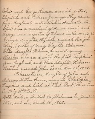 Click to view full size image
==============
Captain Sally Louisa Tompkins Genealogy Book, Page 20
THIS HAS BEEN DONATED TO THE VIRGINIA MUSEUM OF HISTORY & CULTURE.
Tompkins Genealogy Book.
Page 20
Captain Sally Louisa Tompkins Genealogy Book, Page 20
THIS HAS BEEN DONATED TO THE VIRGINIA MUSEUM OF HISTORY & CULTURE.
Tompkins Genealogy Book.
Page 20
