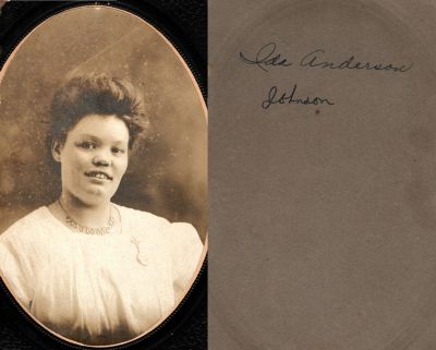 Click to view full size image
==============
Ida Anderson Johnson
This cut photo mounted on board states: "Ida Anderson Johnson"
Ida Anderson Johnson
This cut photo mounted on board states: "Ida Anderson Johnson"