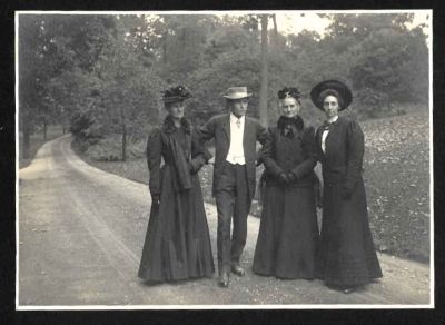 Click to view full size image
==============
Dorothy Forster Patterson Jackson, Juliana Johnston Patterson & Others Unidentified
THIS HAS BEEN RETURNED TO FAMILY
Family Members of John Henry Patterson, Founder of the National Cash Register. Daughter Dorothy Forster Patterson Jackson left. John Henry Patterson's Mother Juliana Johnston Patterson is the older Lady second from the Right.
Taken 1890 to 1897, Dayton, Ohio.
Dorothy Forster Patterson Jackson, Juliana Johnston Patterson & Others Unidentified
THIS HAS BEEN RETURNED TO FAMILY
Family Members of John Henry Patterson, Founder of the National Cash Register. Daughter Dorothy Forster Patterson Jackson left. John Henry Patterson's Mother Juliana Johnston Patterson is the older Lady second from the Right.
Taken 1890 to 1897, Dayton, Ohio.