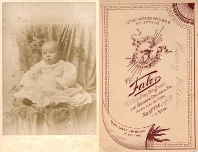 Harry Wilson

This Cabinet Card Photo States: "Harry Wilson"

The Photographers name is "The Fabes Foto Art Studio", Seattle, Washington

NOTE: This Cabinet Card Photo is very fainted. This photo has been enhanced for this site.
