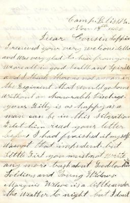 Click to view full size image
==============
Leroy Wheeler Civil War Letter
THIS HAS BEEN DONATED TO THE NEW YORK STATE MILITARY MUSEUM.
Civil War Letter Home, (Leroy M. Wheeler) Album. Complete transcribed text of letter in album description. The original letter is four pages long, and was donated by Judy Gelfand.
Leroy Wheeler Civil War Letter
THIS HAS BEEN DONATED TO THE NEW YORK STATE MILITARY MUSEUM.
Civil War Letter Home, (Leroy M. Wheeler) Album. Complete transcribed text of letter in album description. The original letter is four pages long, and was donated by Judy Gelfand.