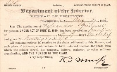 Sylvester M. Grinnell-Grenell

This was Donated by Mary Muhlfeld

Pvt. Sylvester M. Grenell Civil War Document

NOTE: His military records used this spelling of his last name, Grinnell, but more recent records used the more preferred spelling, Grenell.
