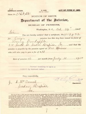 Click to view full size image
==============
Henry Goodapple
This was Donated by Mary Muhlfeld
Civil War Document for Henry Goodapple
Henry Goodapple
This was Donated by Mary Muhlfeld
Civil War Document for Henry Goodapple