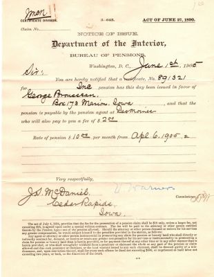 Click to view full size image
==============
George Brousseau
This was Donated by Mary Muhlfeld
Civil War Document for George Brousseau
George Brousseau
This was Donated by Mary Muhlfeld
Civil War Document for George Brousseau
