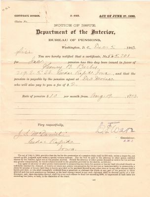 Click to view full size image
==============
Henry B. Barber
This was Donated by Mary Muhlfeld
Civil War Document for Henry B. Barber
Henry B. Barber
This was Donated by Mary Muhlfeld
Civil War Document for Henry B. Barber