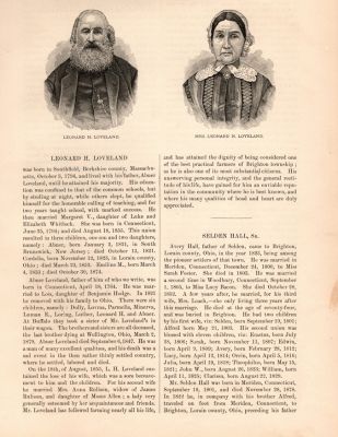 Leonard Hodge "L. H." Loveland & Mrs. Leonard H. Loveland

This was harvested out of a old genealogy book called "History of Lorain County, Ohio. Circa 1879.

Upper left corner is Leonard H. Loveland & the upper right corner is Mrs. Leonard H. Loveland
