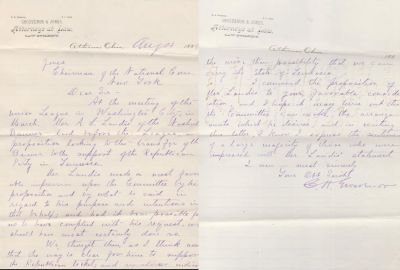 Charles H. Grosvenor

DONATED TO THE SOUTHEAST OHIO HISTORY CENTER.

This Two page Letter was signed by C. H. Grosvenor (Charles H.), Civil War General & United States Representative from the State of Ohio. The Letter was written on his Athens Ohio Legal Stationary & Dated 4 August 1884. The content concerns turning Tennessee Republican in the 84 election.

On a Side note: Grosvenor was at the Battle of Chickamauga & in his final years of his life served as Chair of the Chickamauga & Chattanooga National Park Commission.
