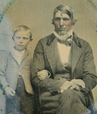 James H. Worthy & William W. Worthy

THIS HAS BEEN RETURNED TO FAMILY

This Tintype photo is of James H. Worthy with his son William W. Worthy.
