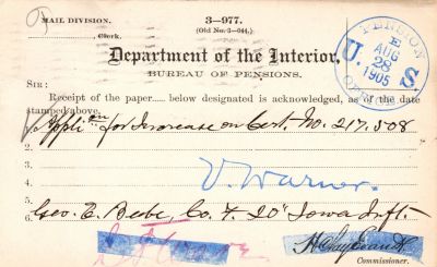 George E. Beebe

This was Donated by Mary Muhlfeld

George E. Beebe

Civil War Document.
