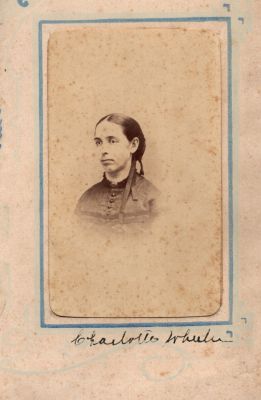 Click to view full size image
==============
Charlotte Amy Wheeler Wheeler
THIS HAS BEEN RETURNED TO FAMILY
This was Donated by Donna Wilson
This CdV Photograph States: "Charlotte Wheeler"
Charlotte Amy Wheeler Wheeler
THIS HAS BEEN RETURNED TO FAMILY
This was Donated by Donna Wilson
This CdV Photograph States: "Charlotte Wheeler"