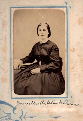 Click to view full size image
==============
Jennette Ralston Wheeler
THIS HAS BEEN RETURNED TO FAMILY
This was Donated by Donna Wilson
This CdV Photograph States: "Jennette Ralston Wheeler"
Jennette Ralston Wheeler
THIS HAS BEEN RETURNED TO FAMILY
This was Donated by Donna Wilson
This CdV Photograph States: "Jennette Ralston Wheeler"