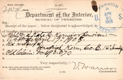 Frederick Kern

This was Donated by Mary Muhlfeld.

Frederick Kern

Civil War Document

