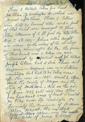 David R. H. Allen

THESE NOTES WERE SHARED BY A ANONOYMOUS MEMBER.

Notes Taken from the Allen Family Bible.
