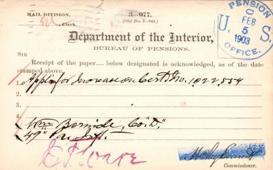 Click to view full size image
==============
William L. Barnicle
This was Donated by Mary Muhlfeld.
William L. Barnicle
Civil War Document
William L. Barnicle
This was Donated by Mary Muhlfeld.
William L. Barnicle
Civil War Document