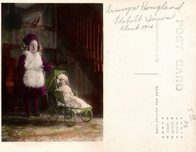 Armyn Bessie Hougland

This was Donated by Maggie Spiry Jones.

This Real Photo Postcard (RPPC) States: "Armyn Hougland, Odebolt, Iowa, abt. 1914"

NOTE: This RPPC was not colorized. The original is in color.

