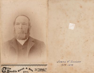 Click to view full size image
==============
James Range Shriver
THIS HAS BEEN RETURNED TO FAMILY
This was Donated by Cheryl Webber/ The Terry Girls Genealogy.
This Cabinet Card Photo States: "James R. Shriner, 1829-1893"
The Photographers name is "Elite Studio, Corell & Son", 31 Franklin Street, between Main & Pine
James Range Shriver
THIS HAS BEEN RETURNED TO FAMILY
This was Donated by Cheryl Webber/ The Terry Girls Genealogy.
This Cabinet Card Photo States: "James R. Shriner, 1829-1893"
The Photographers name is "Elite Studio, Corell & Son", 31 Franklin Street, between Main & Pine