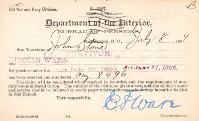 John Stone

This was Donated by Mary Muhlfeld

John Stone

Pension Document.
